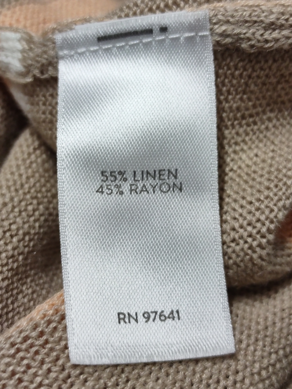 J. Jill Beige Striped Open Front Long Knit Sweater Cardigan Lightweight Sz L NWT - Picture 6 of 6